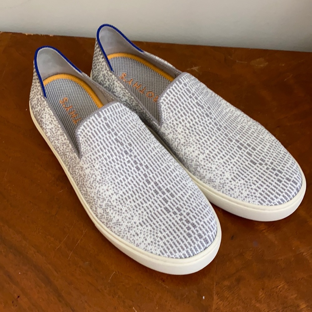 New in Box Rothys Slip On Sneakers, Opal Python